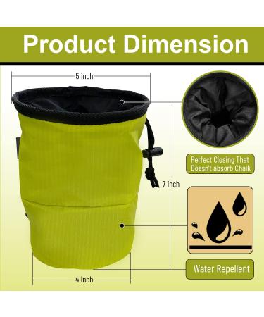 Rock Climbing Chalk Bag Bundle with Brush and Balls - Canvas Bucket for Bouldering and Mountain Climbing - Buy Online on GoSupps.com
