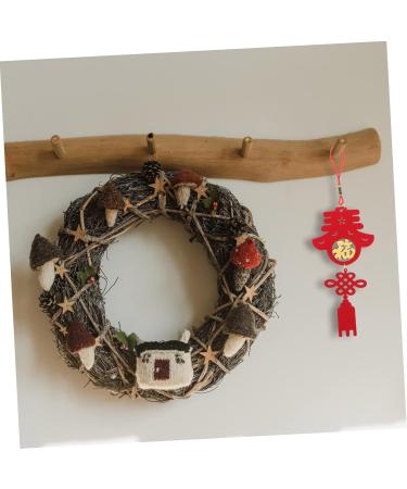 GRIRIW Chinese 4pcs Spring Festival Pendant Car Trim Chrismas New Chinese Red Household China Felt Cloth - Buy Online on GoSupps.com