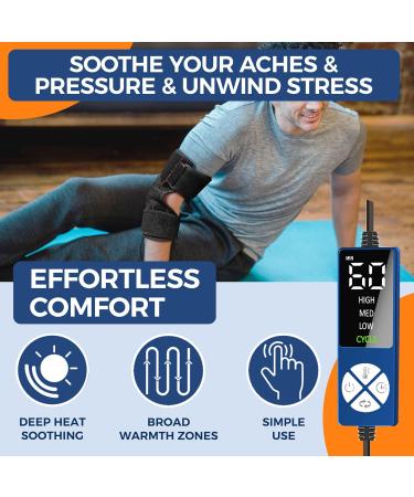 Elbow Heating Pad for Tendonitis & Tennis Elbow | Dual-Mode Heated Wrap Brace for Pain Relief - Buy Online on GoSupps.com