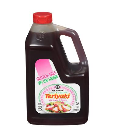 Kikkoman Less Sodium Gluten-Free Teriyaki Sauce (0.5 Gallon) - Gourmet Marinade - Buy Online on GoSupps.com