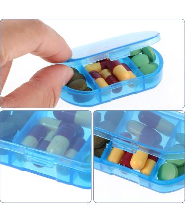 Shop WLLHYF 3 Pack Pill Organizer - Moisture Proof 3 Compartment Case for Travel & Vitamins - Green Blue Black - Ideal Fish Oil Supplement Holder - Buy Online on GoSupps.com