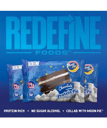 Redefine Foods Protein Pie MoonPie Chocolate - 8 Count - 14g of Protein Per Serving - Non-GMO - Buy Online on GoSupps.com