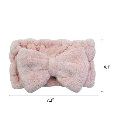 Chloven 2 Pack Microfiber Bowtie Headbands - White+Pink - Buy Online on GoSupps.com