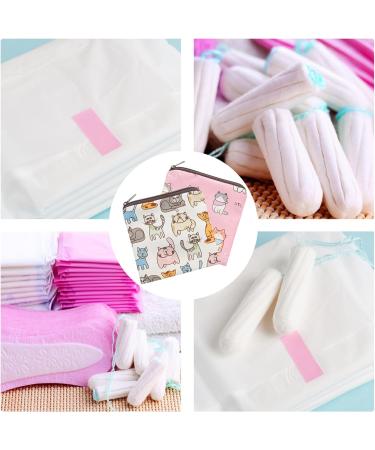 Portable Period Pocket Wallet - Healeved 6 STK Storage Bags for Women's Bandages & Hygiene | Cute Polyester Design - Ideal for Students - Buy Online on GoSupps.com