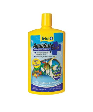 Tetra AquaSafe Plus Water Conditioner/Dechlorinator 33.8-Ounce