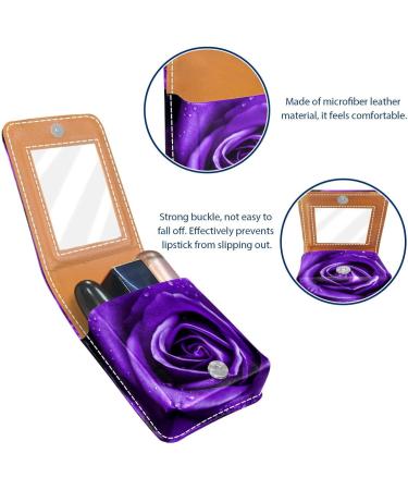 Travel Lipstick Organizer Case - Portable Makeup Bag with Mirror | Purple Rose X922Y2RDUO - Perfect for International Shipping - Buy Online on GoSupps.com