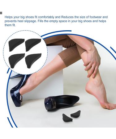 iplusmile 2 Pair Shoe Filler Sponge Toe Plugs & Heel Pads for Oversized Shoes - Black - Buy Online on GoSupps.com