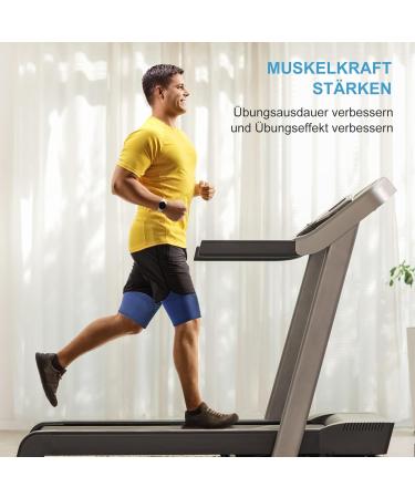 Ruilala Compression Thigh Bandage for Men & Women - Ventilated Support with Non-Slip Silicone for Muscle Tear Recovery - 2-Piece Set (Blue Medium) - Buy Online on GoSupps.com