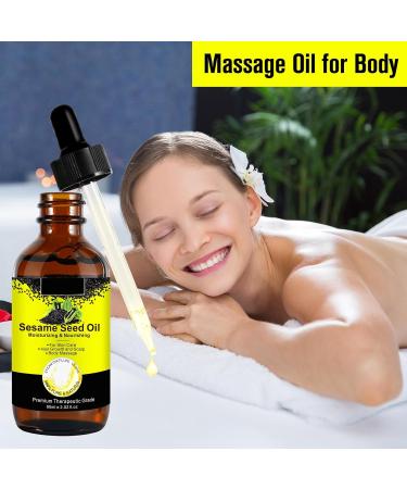 AIQIUSHA Organic Black Sesame Oil - 100% Pure Cold Pressed for Body Hair & Skin | Unrefined 60ML | Anti-Aging & Essential Oil - Buy Online on GoSupps.com