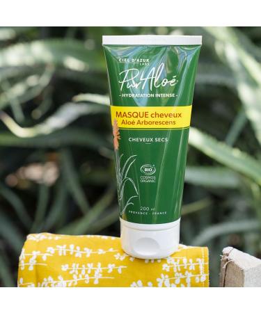 Ciel d'Azur Labs - Pur Alo Organic Hair Mask - Native Aloe Arborescens - Dry Hair - Intense Hydration and Care - Certified Organic Cosmos Organic - 98% Natural Origin - 200 ml Tube - Buy Online on GoSupps.com