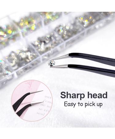 Cretty-Meet 1500pcs Rhinestones in 6 Sizes Flat Back Crystal AB Nail Art Gems Kit with Tools - Clear and Rainbow | Perfect for Nails, Face, Eye Makeup, and Crafts - Buy Online on GoSupps.com