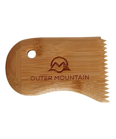 Outer Mountain Surfboard Wax Comb - Bamboo Surfboard Wax Scraper and Surf Wax Remover - Surfer Gift