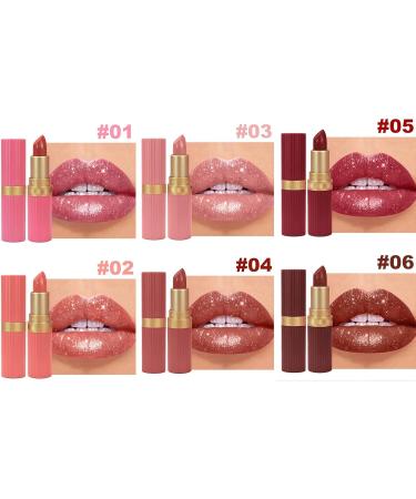  G n rique Travel-Size Lipstick Set 6 Colors Moisturizing Tinted Lip Balm | Waterproof Makeup for Parties Weddings Teens and Everyday Wear - Buy Online on GoSupps.com
