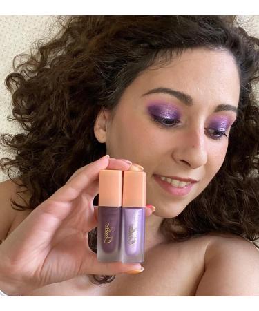 Oulac Purple Glitter Liquid Eyeshadow & Eyeliner - Long-Lasting Shimmer Makeup | Vegan & Cruelty-Free Formula - 08 Metallic Lilac - Buy Online on GoSupps.com