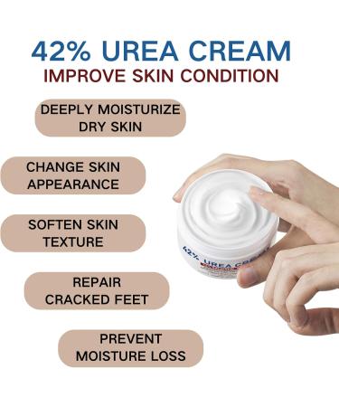 42% Urea Cream - Cracked Heel Repair Cream - Urea Foot Cream for Cracked Heels and Dry Skin - Foot Cream - Skin Care for Feet Heels Hands Knees Legs Toenails - Foot Moisturiser - Buy Online on GoSupps.com