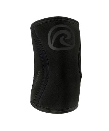 Rehband elbow bandage made of 5mm SBR/Neopren elbow Sleeve for strength sport anatomical design slippery & tight -fitting for women and men's S carbon/black - 1 piece