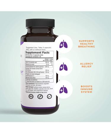 LifeSeasons Breathe-X Allergy Support - 90 Vegetarian Capsules for Sinus Relief - Buy Online on GoSupps.com