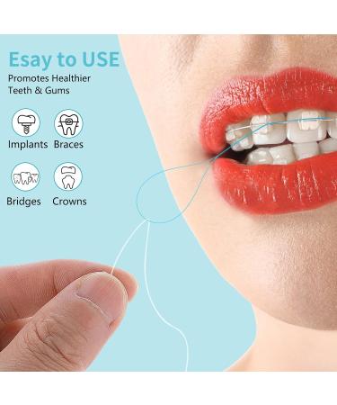 Buy WLLHYF Biodegradable Dental Floss Threader - 100 Count (2 Pack) for Braces Bridges & Implants | Deep Clean Nylon Loop Design - Buy Online on GoSupps.com