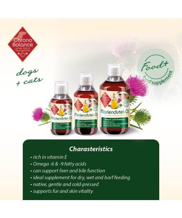ChronoBalance 100 ML Milk Thistle Oil for Dogs as a Natural Food Supplement That Promotes Tissue and Coat Change Vitamin E Omega-6 and Omega-9 - Buy Online on GoSupps.com