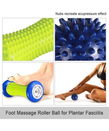 Plantar Fasciitis Foot Massage Roller with 2 Spiky Balls - Arch Pain Relief & Muscle Recovery - Buy Online on GoSupps.com
