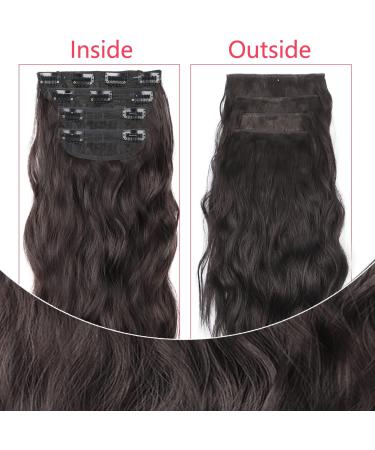 Clip-In Hair Extensions Natural Black Like Real Hair 4 Kit 11 Clips for Women Complete Hair Extensions Long Curls Synthetic Hair Extension Braid 50 cm 2# VD115BK - Buy Online on GoSupps.com