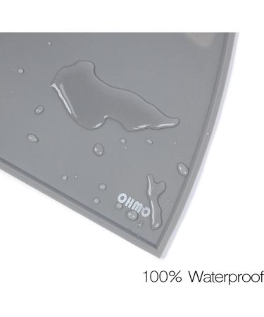 OHMO Silicone Cat Food Mat - Waterproof, Non-Skid & Easy to Clean - 17.9x9.8 Dark Grey - Buy Online on GoSupps.com