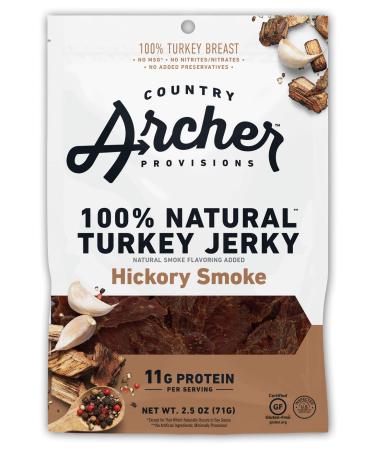 Country Archer Jerky 100% Natural Turkey Jerky Hickory Smoke  2.5 oz (71 g)