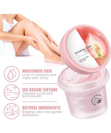 Peach Brightening Exfoliating Body Scrub Deep Exfoliating Scrub Gentle Exfoliating Scrub for Body Face Hands and Feet (100g) - Buy Online on GoSupps.com