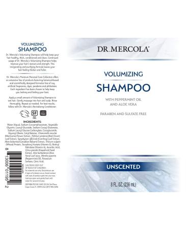 Dr. Mercola Volumizing Shampoo 8 fl oz - Natural Hair Volume & Shine - Buy Online on GoSupps.com