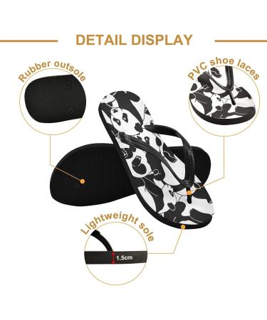 Mnsruu Cartoon Panda Flip Flops for Home Hotel Spa & Travel - Comfortable Footwear for Men & Women - Buy Online on GoSupps.com