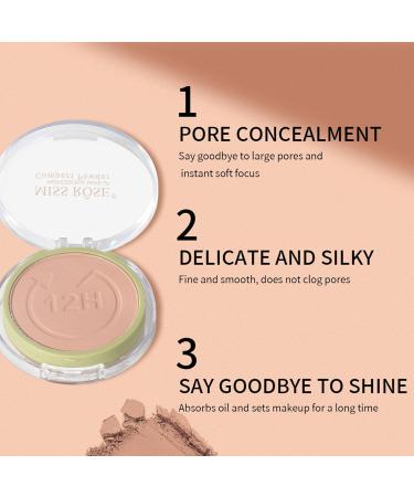 Makeup Powder - Silky Poreless Pressed Face Setting Powder Long Lasting Portable Makeup for Oily and Combination Skin Daily Travel Qiongni - Buy Online on GoSupps.com
