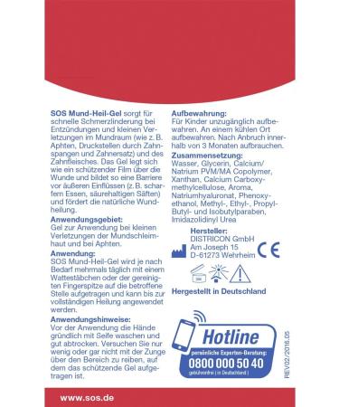 SOS Mouth Healing Gel - Effective Relief for Oral Mucosa Injuries (10ml) - Fast International Shipping - Buy Online on GoSupps.com