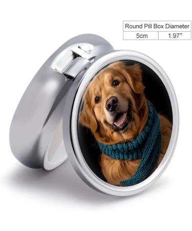 Portable 3 Compartment Pill Box - Travel-Friendly Medicine Organizer with Blue Scarf Design - Ideal for Handbag & Pocket - Buy Online on GoSupps.com