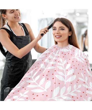 Waterproof Barber Cape - Pink Leaf & Cheetah Haircut Bib for Men & Women | Durable Hair Cutting Cape - Buy Online on GoSupps.com