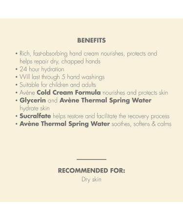 Eau Thermale Avene Cold Cream Hand Cream - Quick Absorbing, 1.6 Fl Oz - Buy Online on GoSupps.com