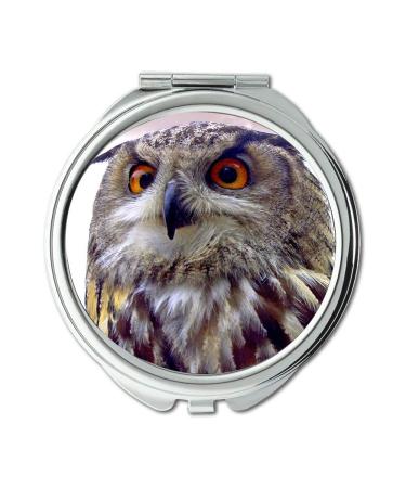 Mirror Travel Mirror owl farm owl bird pocket mirror portable mirror