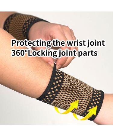 Wrist Compression Sleeve - Premium Support Bands for Carpal Tunnel & Fitness | Unisex Wrist Brace for Sports & Workout - Buy Online on GoSupps.com