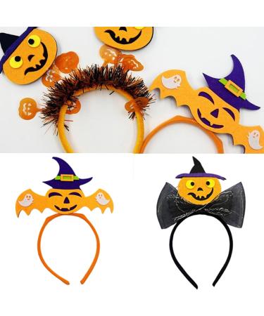 amangul Spooky Skull Pumpkin Head Shape Hairband Women Wash Face Makeup Skincare Headband for Photography Halloween Hairband(Singleheaded Pumpki) - Buy Online on GoSupps.com