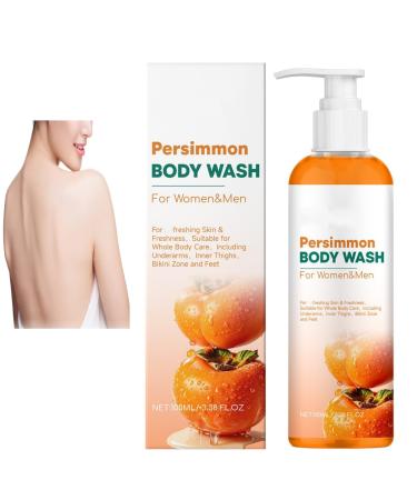 Lavage corporel au kaki gel douche naturel pour hommes et femmes gel douche d odorant anti-odeur pour femmes et hommes longue dur e nettoyage en profondeur et contr le des odeurs (1PCS)