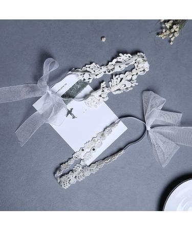 Flohayo Baby Girl Lace Headband - Soft Elastic Cotton Hair Band for Newborns & Toddlers | Perfect for Baby Shower, Baptism & Wedding Parties - Buy Online on GoSupps.com