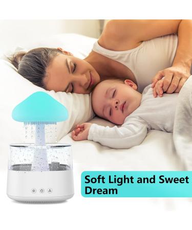 Raining Cloud 450ml Essential Oil Diffuser & Humidifier - 5-in-1 with Raindrop Sound 7 Color Lights 3 Mist Modes - Perfect for Sleep & Relaxation | Shop Internationally - Buy Online on GoSupps.com