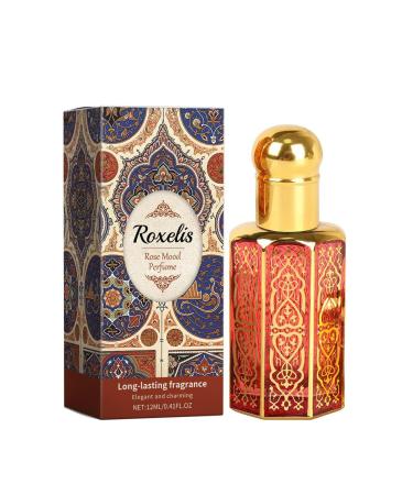 Long-Lasting Arab Fragrance Perfume Rich Floral and Plant Scents Green Gold Blue and Red for Women and Men 12ml (Rose)