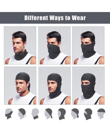 6 Pcs Winter Windproof Face Balaclava Cover UV Protection for Outdoor Sports in Coffee, Dark Grey, Army Green, Royal Blue, Light Grey, Sky Blue, Ice Silk - Buy Online on GoSupps.com