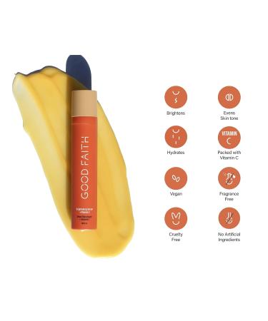 Good Faith Brightening Serum with Vitamin C | Collagen Boosting Vegan Face Serum for Radiant Skin - 1 fl. oz - Cruelty Free Shipping Worldwide - Buy Online on GoSupps.com