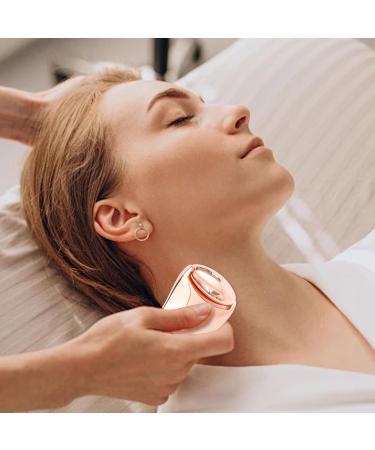 Manual Face Roller Metal Face Massager Lifting Roller Women Skin Care Beauty Rolling Tool For Massaging Neck Chin Eyes Cheekbones Nose Rose Gold Scraping Board + Rose Gold Roller - Buy Online on GoSupps.com