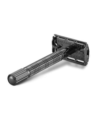 VIKINGS BLADE Chieftain JR Double Edge Safety Razor - Butterfly Twist-to-Open, Eco-Friendly, Smooth Shaving for Beginners - Meteorite Gray - Buy Online on GoSupps.com