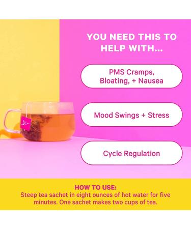 Pink Stork PMS Tea - Organic Warm Cinnamon Blend for Natural Period Relief and Hormonal Migraine Relief - Women-Owned - 30 Cups - Buy Online on GoSupps.com
