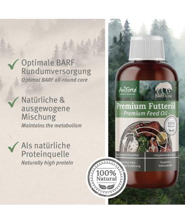 AniForte Barf Feed Oil for Dogs 250ml - Premium Cold-Pressed Omega 3 & 6 Oil | Natural Balanced BARF Supplement - Buy Online on GoSupps.com