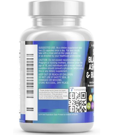 Sea Moss & Black Seed Oil Supplement - 3000mg Sea Moss 2000mg Black Seed Oil & More | 2-Pack of Ashwagandha Turmeric Bladderwrack & Vitamins for Immunity & Wellness - International Shipping Available - Buy Online on GoSupps.com