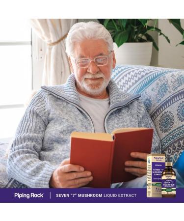 Piping Rock Mushroom Complex Liquid Drops | 4 Fl Oz | 7 in 1 Tincture Supplement for Women and Men | with Lion's Mane Extract | Vegetarian Non-GMO Gluten Free - Buy Online on GoSupps.com